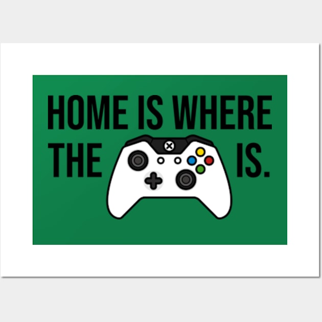 Home is Where the Xbox Controller Is Wall Art by OhRayOhRay